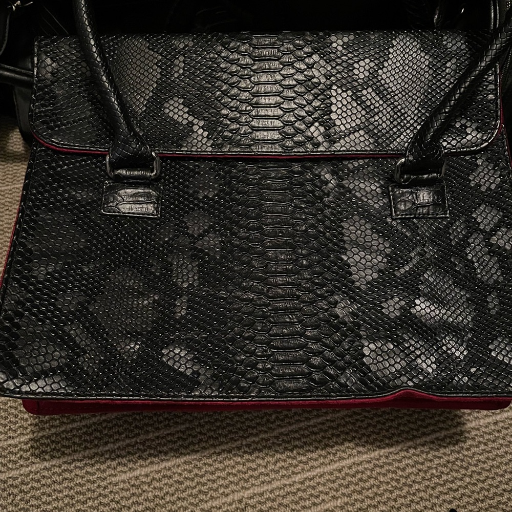Witch wood bags classic snakeskin tote
